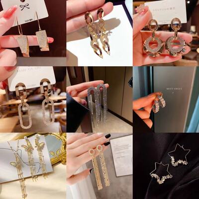 925 Silver needle Cross border Net Red Little fairy Earrings 2021 Explosive money Earrings wholesale summer Versatile Earrings Earrings