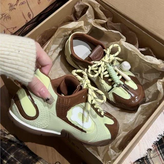 小众赛车鞋增高德训鞋子女2026春新款爆款网面透气休闲轻便运动鞋
