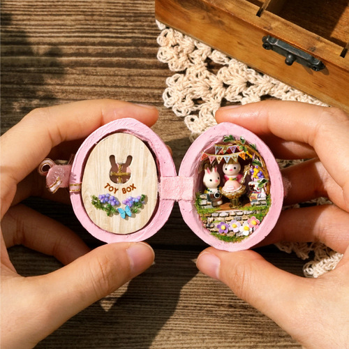 Zhiquwu foreign trade walnut seeds handmade diy cabin girl educational model children's toys birthday gift