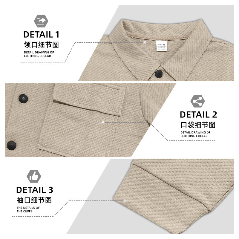 Nuevo comercio exterior transfronterizo primavera y otoño estilo americano pesado ropa de hombre retro Jacquard casual camisa de punto chaqueta de hombre