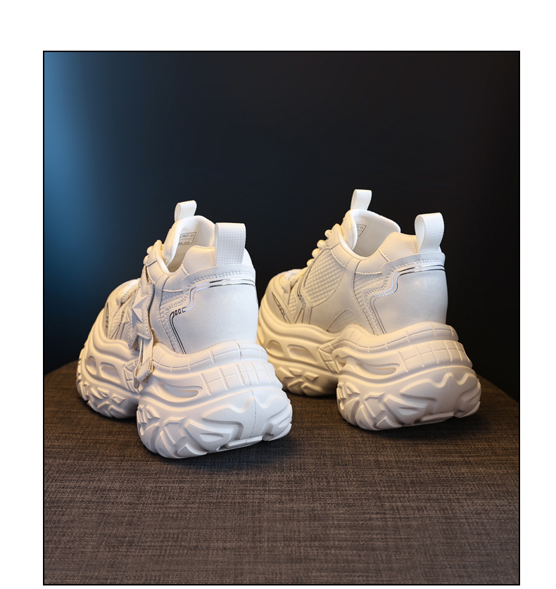 Giày sneaker chunky đế dày tăng chiều cao nữ, đế 9cm — đen chi tiết 19