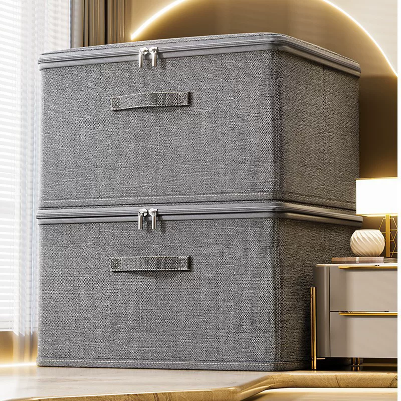 Foldable Storage Box, Capacious Multi-Size Organizer, Small–Super Large, Zipper & Optional Lock