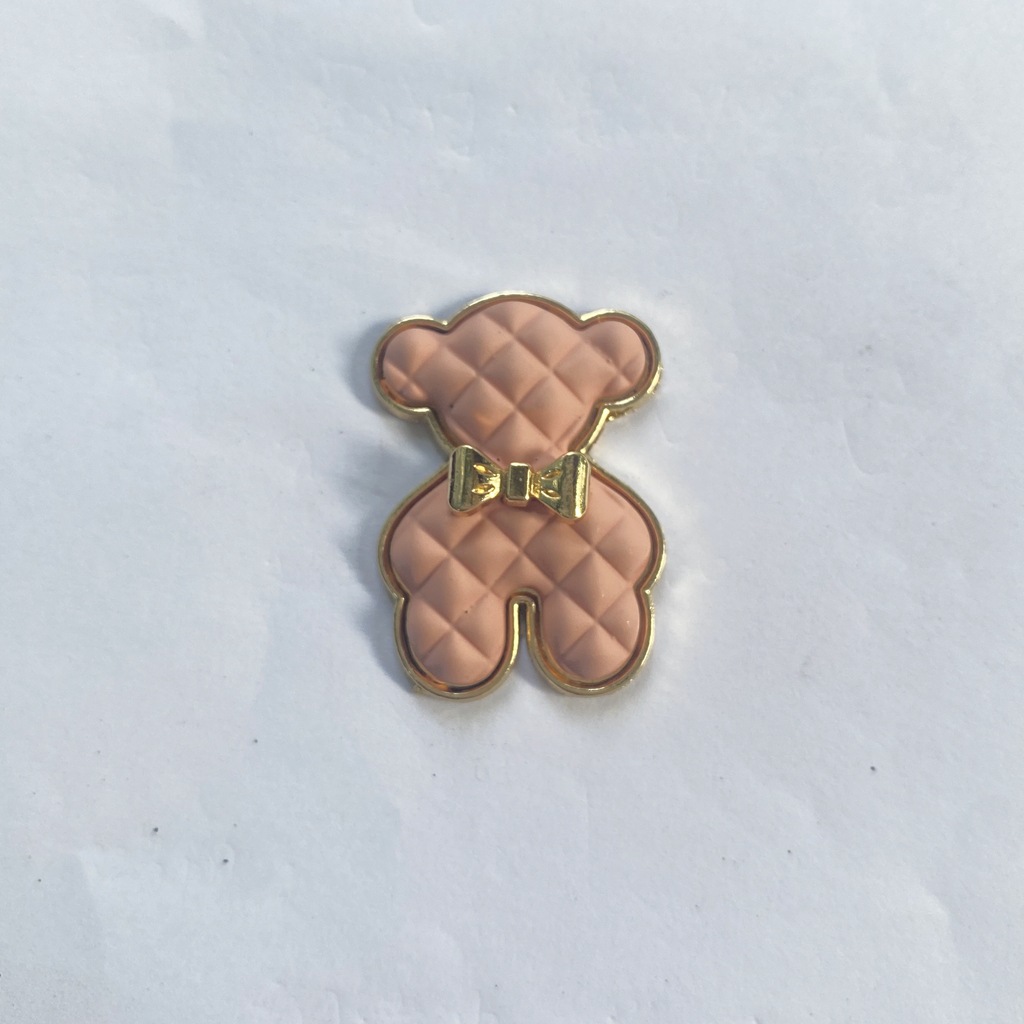 Nuevo creativo pintura en aerosol oso diy accesorios de joyería teléfono móvil shell material de belleza aleación oso accesorios para el cabello pajarita ins