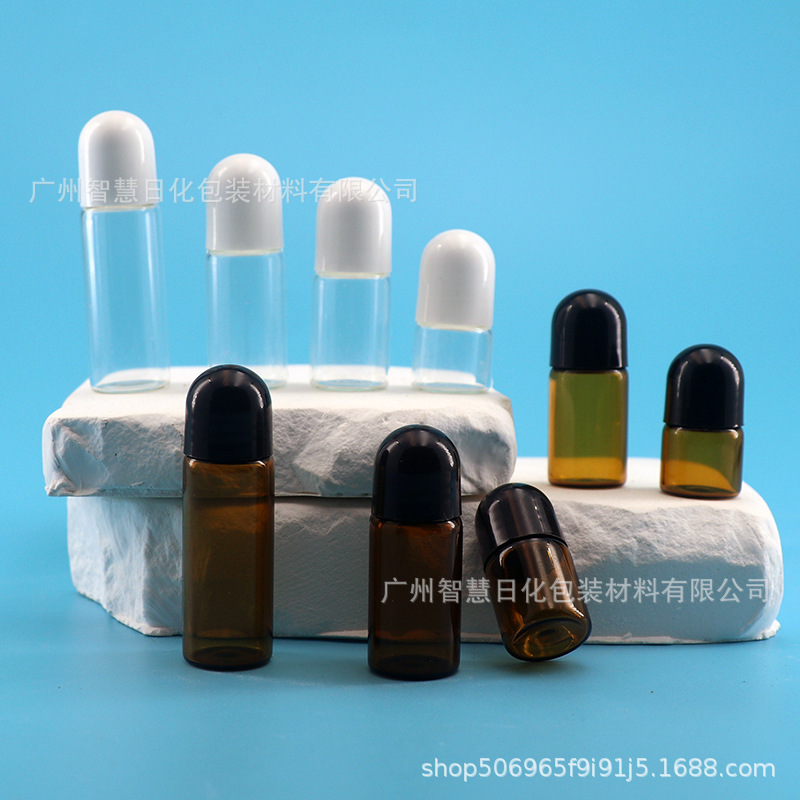 新款现货2ml小样精油分装瓶5ml化妆品透明玻璃试用装精华瓶原液瓶