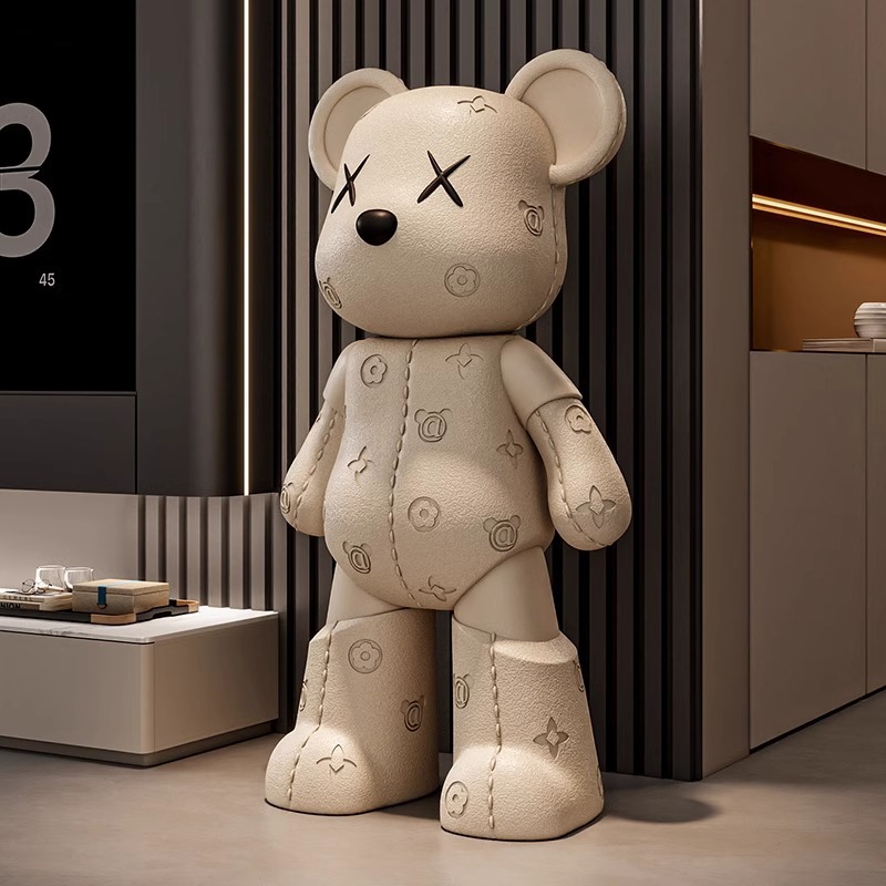Light Luxury Violent Bear Large Floor-Standing Ornaments Living Room High-End Soft Decorations Tv Cabinet Sofa Side Housewarming Gift