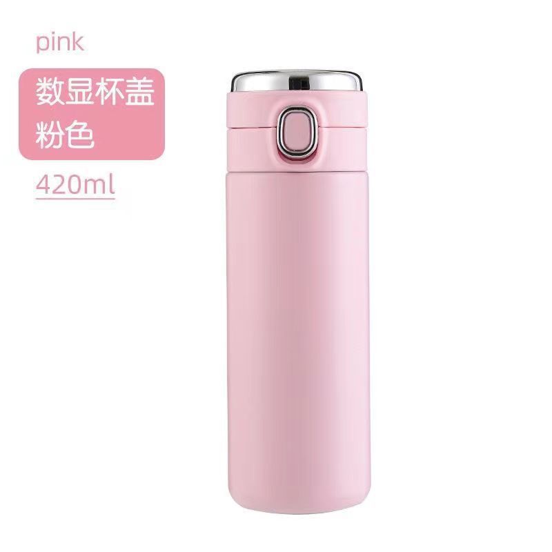 La celebridad de Internet transfronteriza rebote ventosa inteligente Pantalla de moda de acero inoxidable taza de agua de la personalidad de la taza del estudiante taza de regalo