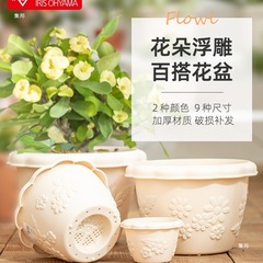 アリス植木鉢ガロン植物根制御クリエイティブポトス多肉植物蘭プラスチック樹脂ポットレリーフ