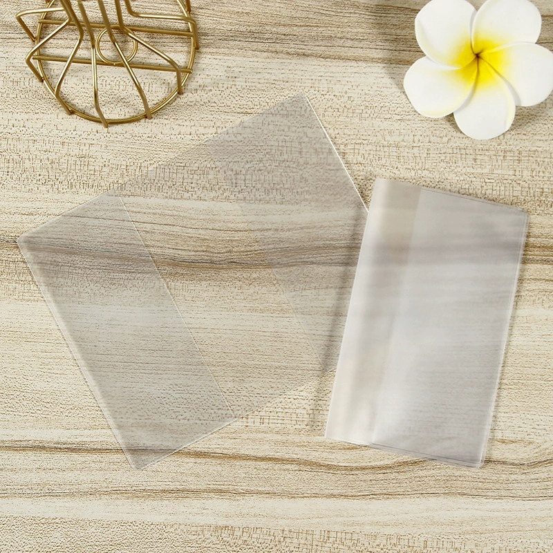 Прозрачная обложка для книг из ПВХ для студентов, матовый защитный чехол для блокнотов и планировщиков, держатель для карт.