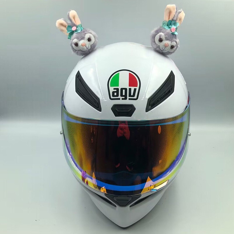 Helmet Decoration Cat Ear Doll Lina Belle Motorcycle Electric Vehicle Motorcycle Ski Helmet Half Helmet Full Helmet Accessories