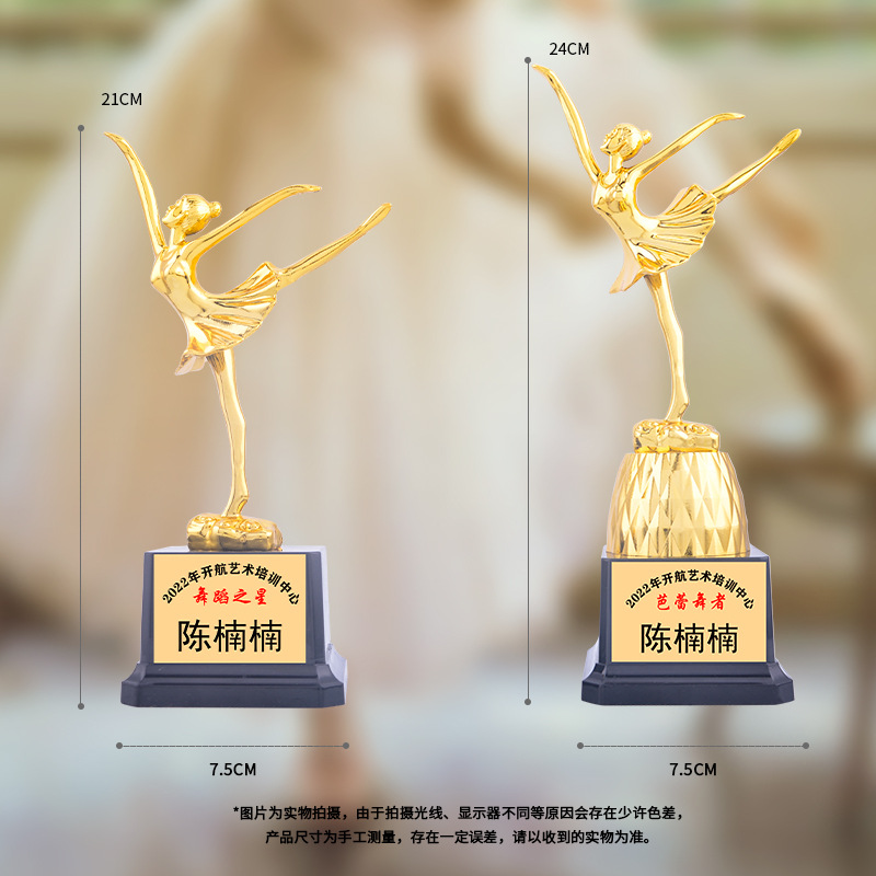 Vela pequeño hombre dorado trofeo de baile latino Ballet Premio de Honor Premio creativo titular del Premio al por mayor imprimible