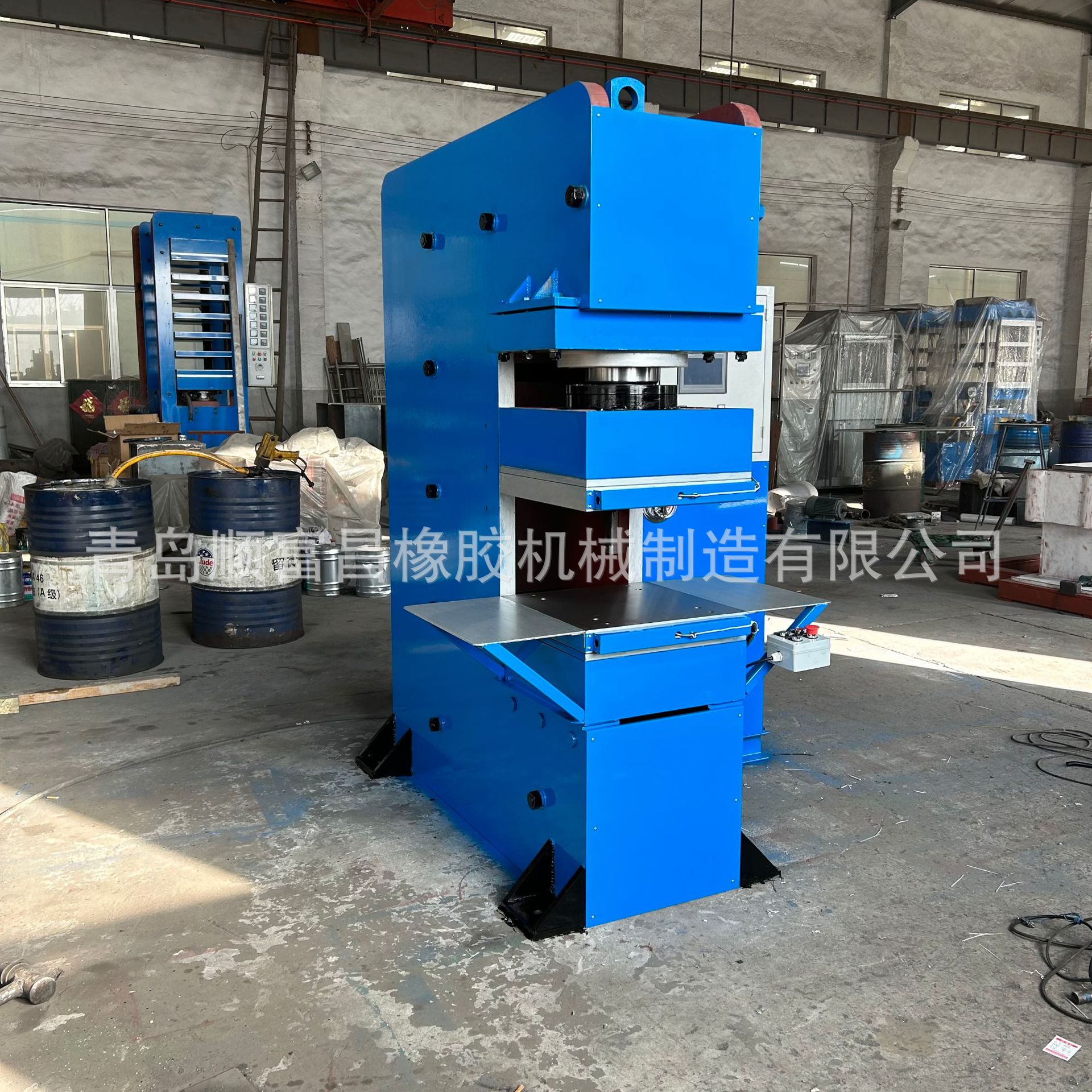 鄂式自动上压式接头硫化机 120吨带简体工作台鄂式液压模压机