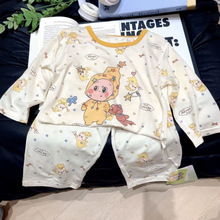 儿童春夏新款家居服睡衣套装超薄款无骨男女童空调服