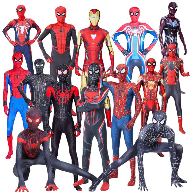 Halloween Spider-Man Cosplay Bodysuit Children's Tight-Fitting Jumpsuit Cosplay Performance Miles Superhero