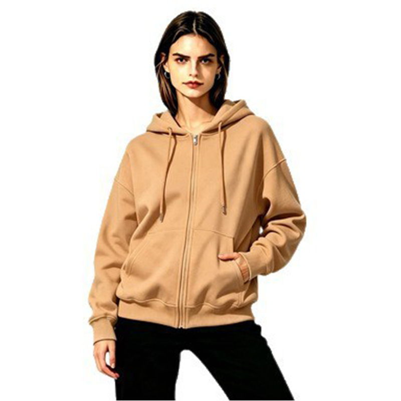 Trendy hip-hop sweatshirt for women, pullover, autumn and winter fleece zip-up shirt, loose fashion hoodie, versatile sports shirt Trendy hip-hop sweatshirt for women, pullover, autumn and winter fleece zip-up shirt, loose fashion hoodie, versatile sports shirt