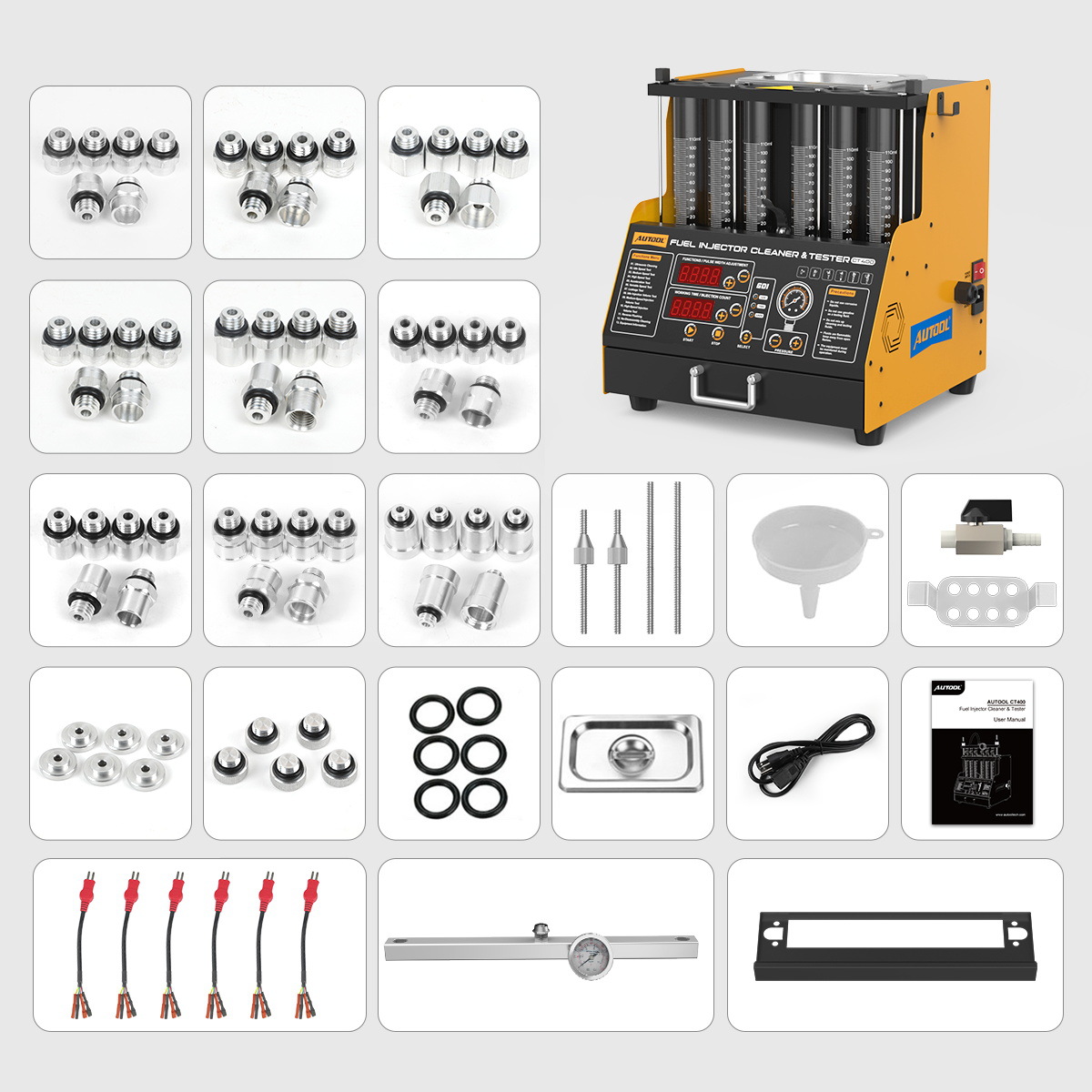 Herramienta de Prueba y Limpieza de Inyectores de Combustible GDI Autool CT400