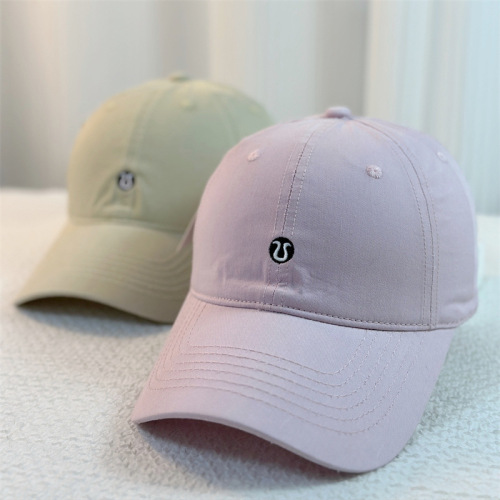 Solid Color 100% Cotton Water Washed Baseball Cap Women's Korean Version Show Small Face Simple Versatile Sun Protection Soft Top Couple's Style Bucket Hat Trendy 