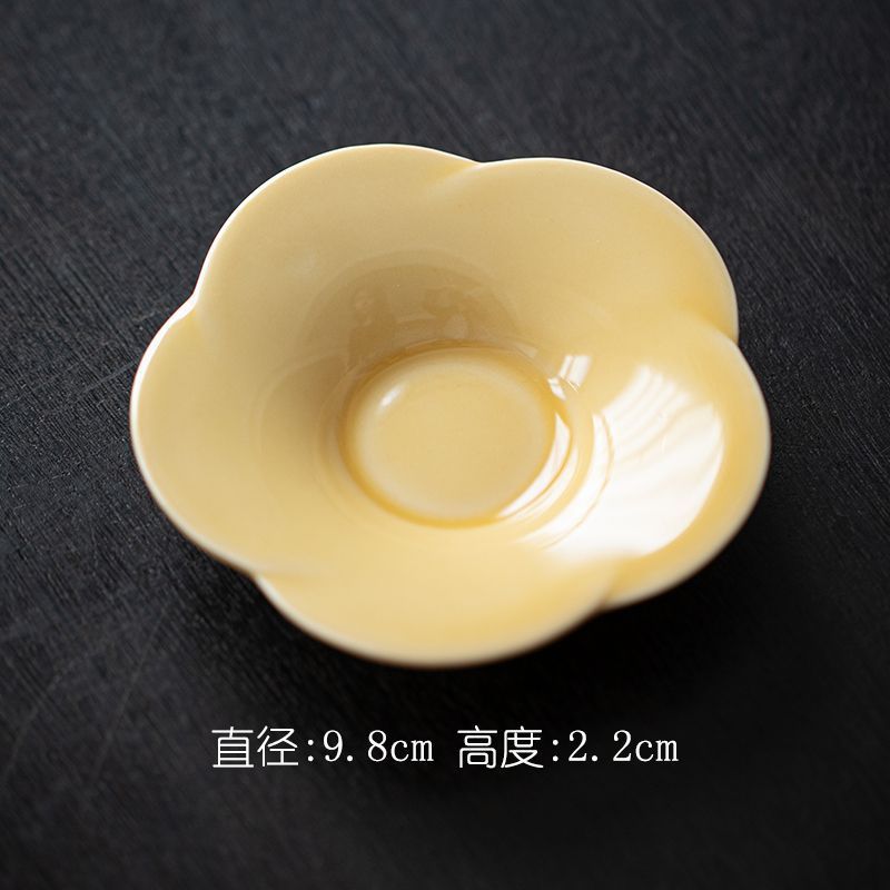 桃の花のコースターの純色の釉薬の陶磁器の杯は底を支えて小皿の断熱のパッドのシンプルな風の工夫の茶道の部品を支えます。|undefined