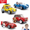 0706-4 villagers of retro car