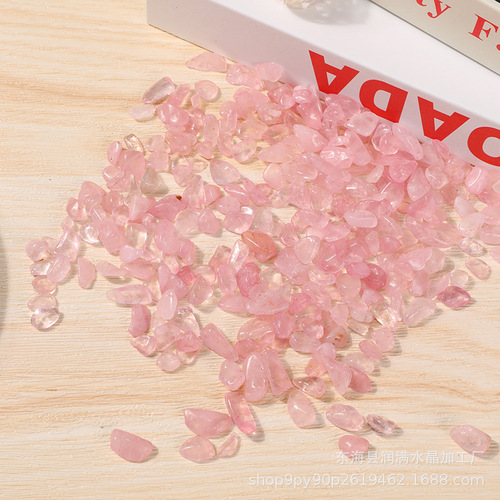 Pink crystal gravel, colored pink crystal gravel, fish tank flower pot decorative stone, small particle gravel wholesale