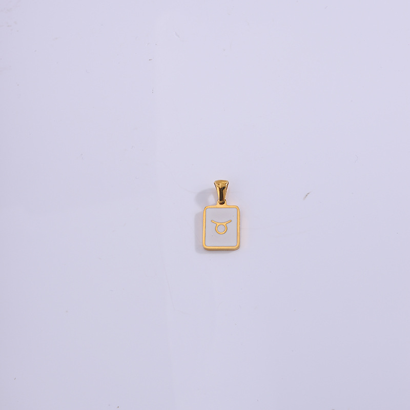 Acero de titanio transfronterizo simple 12 colgante de collar constelación mujeres Europa y América 18K universal conchas constelación colgante accesorios