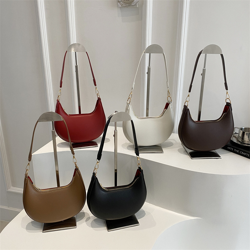 2025 primavera y verano nueva moda ocio media luna bolso bolso de nicho bolso de mujer minimalista bolso de hombro axilar