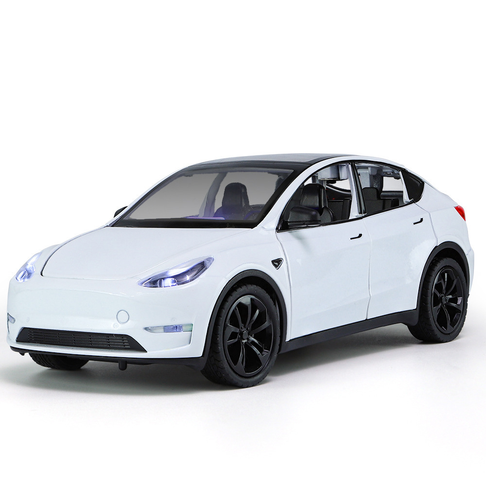 Modelo de coche de aleación a escala 1:24, pieza decorativa realista, juguete para niños, vehículo de nueva energía, éxito de ventas transfronterizo.