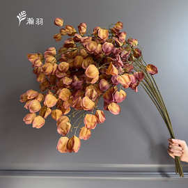 灯笼花仿真花 栾树花栾树果仿真花 家居装扮拍照道具婚庆婚礼餐桌