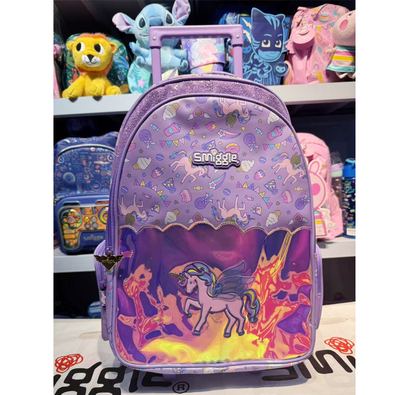 La mochila australiana smiggle trolley puede llevar una mochila grande para estudiantes, una mochila remolcadora, una bolsa de viaje nueva de gran capacidad