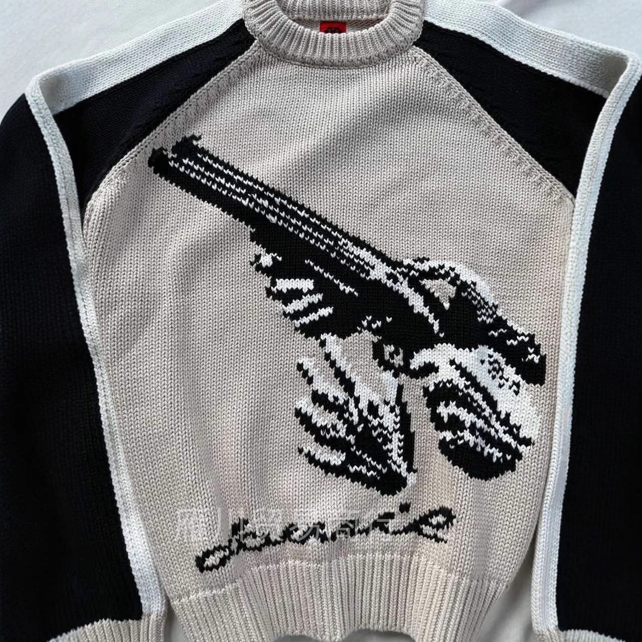 Europa y los Estados Unidos impresión de moda transfronteriza otoño y invierno pullover suéter retro americano calles holgazas camisetas de punto sueltas