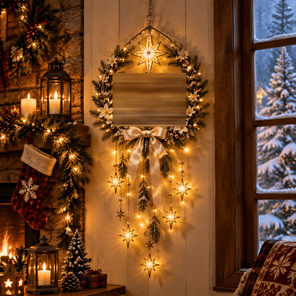 Decoración de Pared Luminosa del Nacimiento de Acrílico para Navidad