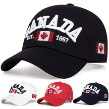 批发休闲嘻哈风遮阳加拿大英文刺绣棒球帽子韩版男女士鸭舌帽