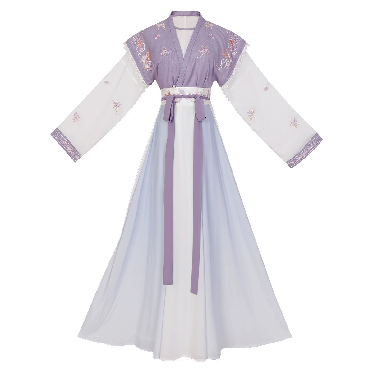 Оригинальный дизайн новая Yuege Meng Hanfu женский китайский стиль Jin стиль перекрестная горловина талии pleated юбка Weijin стиль повседневная 8296