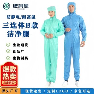 Dust-Proof Clean Clothing, Anti-Static Work Clothes for Pharmaceutical Workshops, Food Factory Protective High-Temperature Dust-Free Clothing