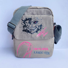 东京喰种单肩包潮流个性男学生斜挎包大容量轻便动漫周边帆布包