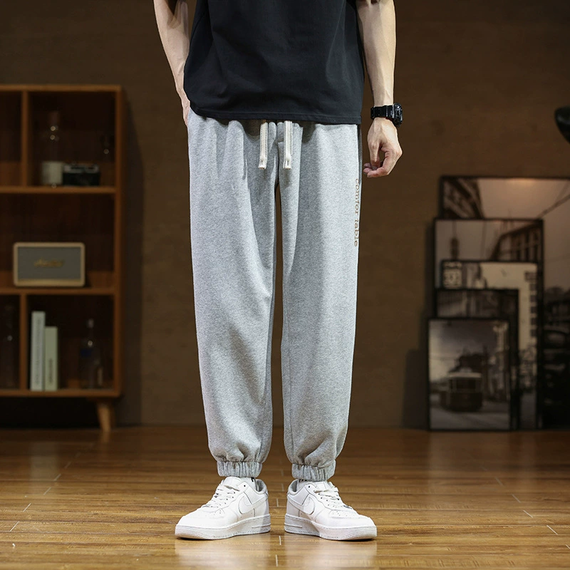 Большие размеры M-8XL спортивные штаны мужские модные брендовые свободные брюки с завязками на щиколотке модные повседневные брюки в Корейском стиле