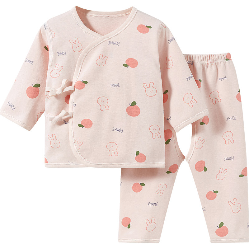 Ropa de bebé recién nacido Primavera, Otoño e Invierno algodón recién nacido monje bottoming ropa interior térmica de dos piezas conjunto bebé otoño ropa traje