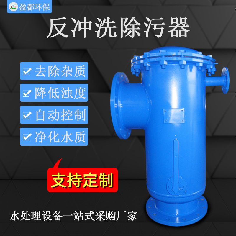 管道刷式过滤器立式直通反冲洗除污器全自动反冲洗排污过滤器