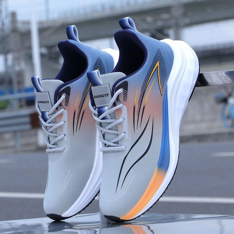 2025 Autumn New Large Size Sports Shoes Men's Shoes New Low-Top Breathable Soft Sole Shock Absorbing Running Shoes Cross-Border Shoes Men