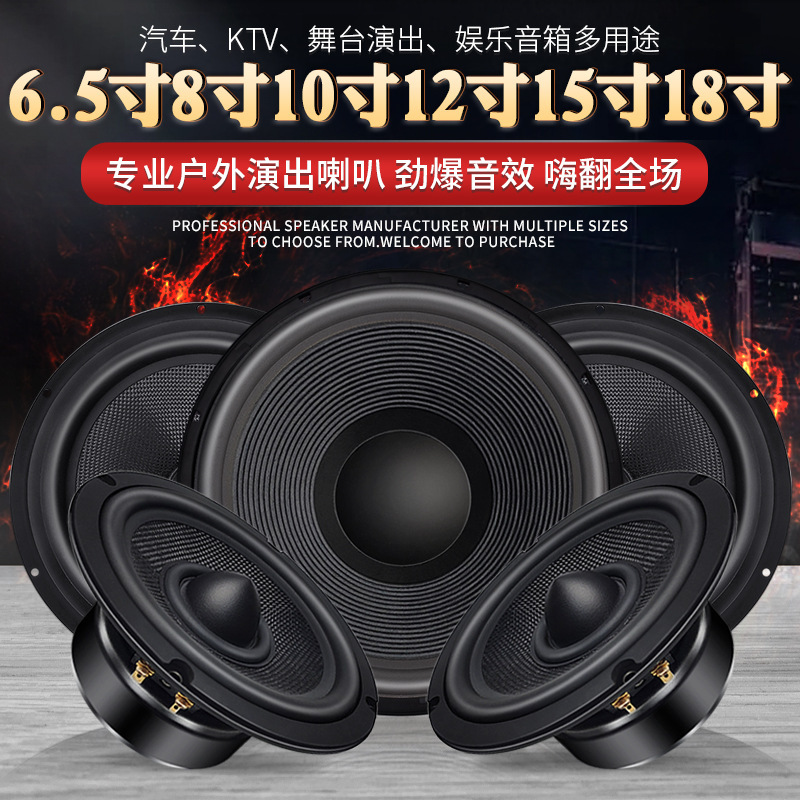 Jingge Source 6.5 Inch 8 Inch 10 Inch 12 Inch 15 Inch 18 Inch Subwoofer Professional Stage Car Speaker