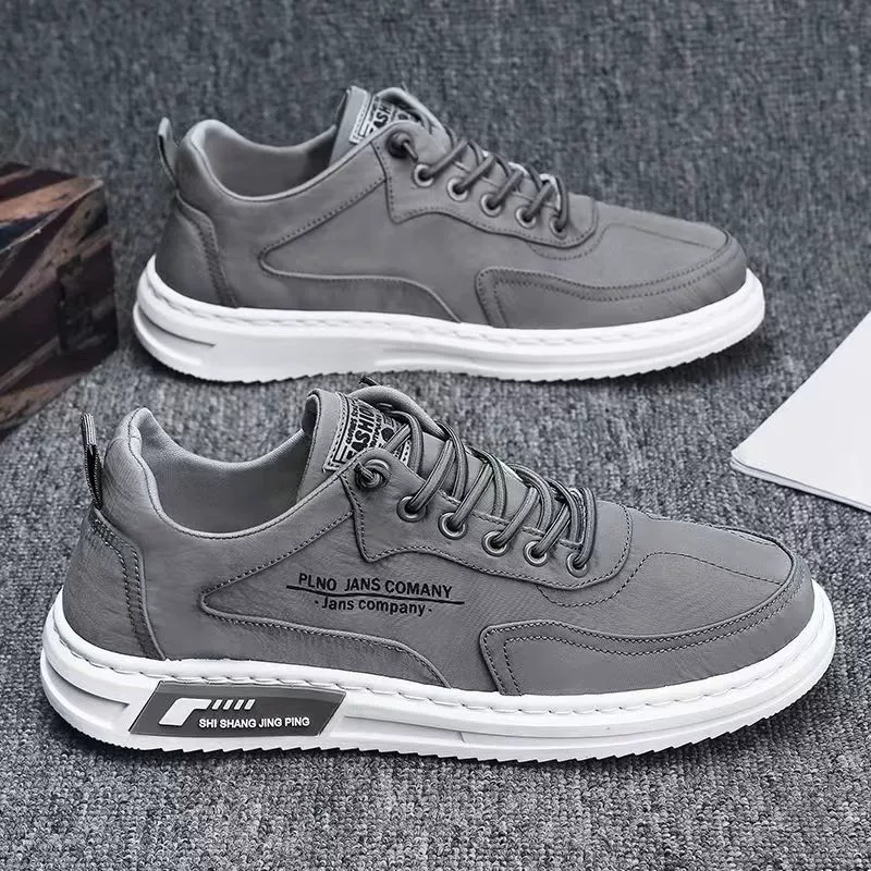 Summer men's new style breathable trendy versatile casual soft-soled ice silk canvas shoes sports non-slip wear-resistant plate shoes
