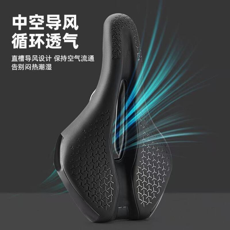 Comfortable Saddle for Road Bikes, Cushioned Seat Pad for Mountain Bikes, Shock-Absorbing, Hollow and Breathable Cycling Bicycle Accessories
