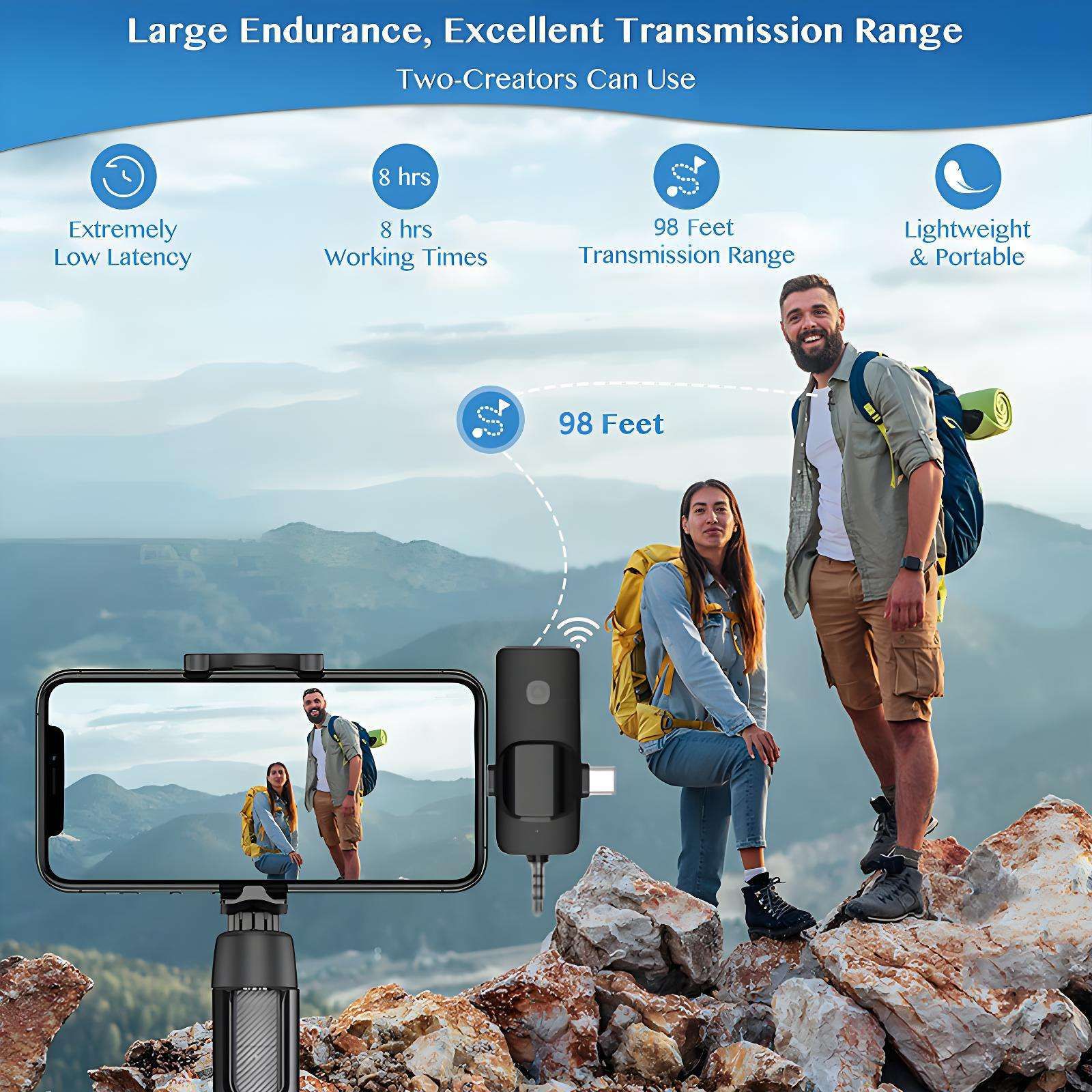 Transfronterizos inalámbricos collar clip micrófono de reducción de ruido micrófono de transmisión en vivo radio de teléfono móvil al aire libre chatter transmisión en vivo artefacto esencial