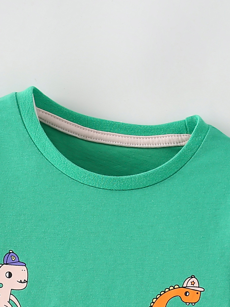 Malwee camiseta de base para niños otoño nuevo estilo europeo y americano camiseta casual para niños de cuello redondo impresión de aire superior