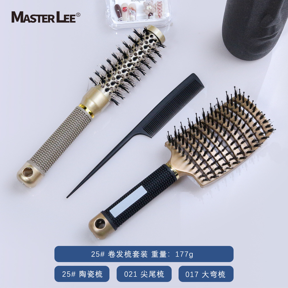 25 peines de cerámica + 017 peines de curva dorada + 021 peines de cola puntiaguda