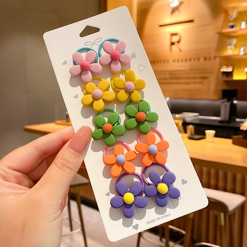 La cuerda del lazo del pelo del bebé la banda del pelo del pulgar de los niños tocado cuerda del pelo del bebé la niña no duele los accesorios del pelo de las muchachas de la banda de goma del pelo