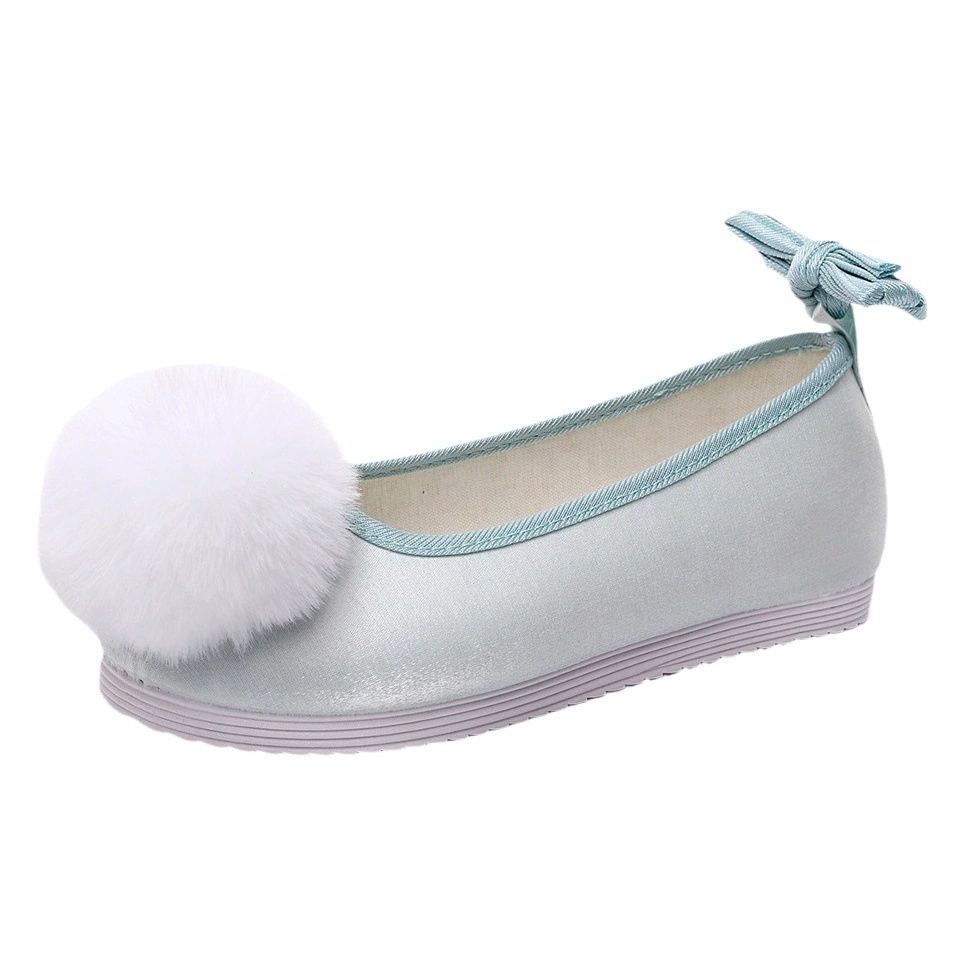 Обувь Dengyun Lv Hanfu, антикварный костюм на плоской подошве в национальном стиле, однотонная Тканевая обувь для милых девушек из материала мин