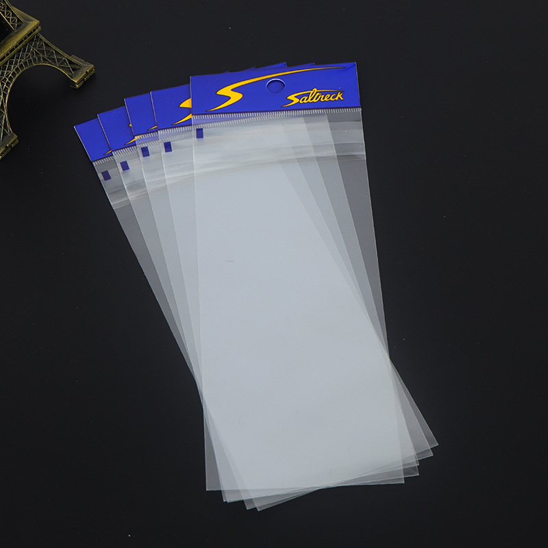 厂家直营鱼钩包装袋自粘式透明塑料袋渔具店渔饵小配件渔钩包装袋