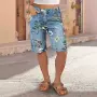 跨境外贸印花女士阔腿裤