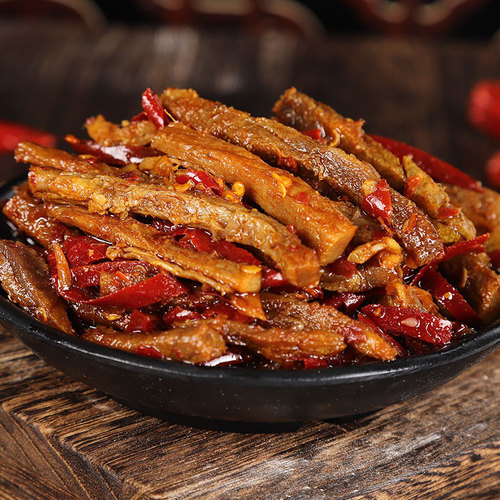 Sichuan Specialty Spicy Beef Strips Zigong Cold-Eaten Beef Slivers Wholesale Snack Food One Piece Shipping