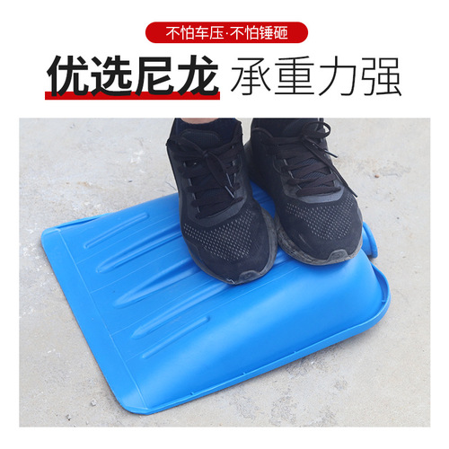 Flat shovel thickened blue nylon plastic shovel snow removal large shovel agricultural use thickened wear-resistant Qijia grain shovel nylon